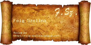 Feig Szelina névjegykártya